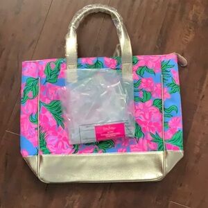 Lily Pulitzer Ltd Ed Art Tote Pink Safari Sunset (still in bag)